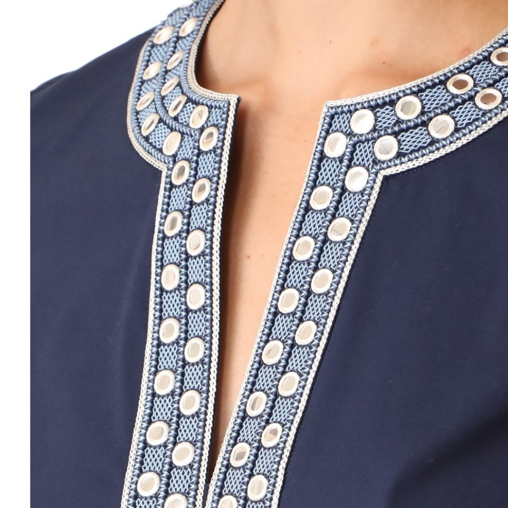 🍒NWT🍒 TORY BURCH POPLIN BOHO BELL SLEEVES TOP - Picture 5 of 5